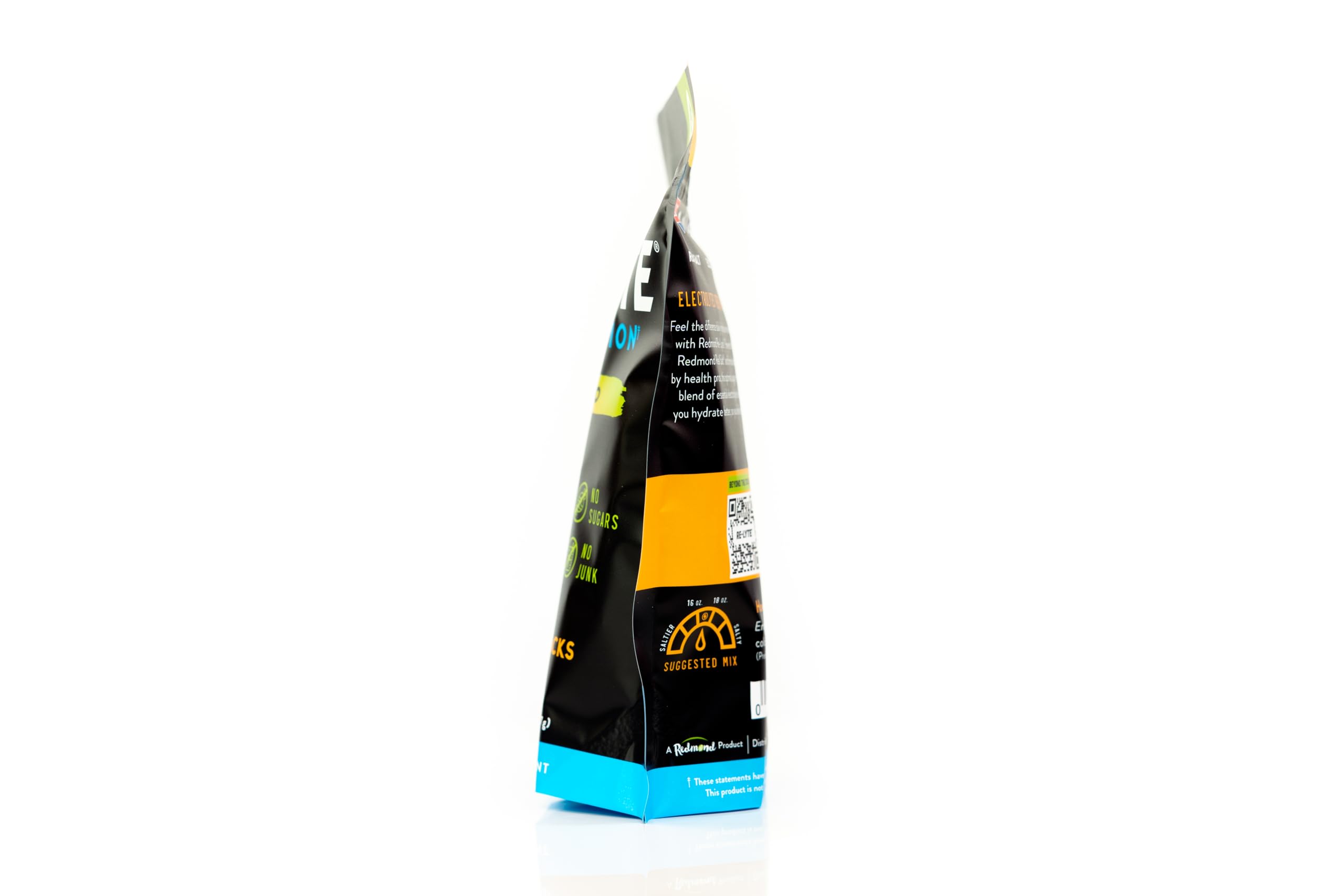 REDMOND Re-Lyte sachets mangue, format nomade pour hydratation quotidienne.