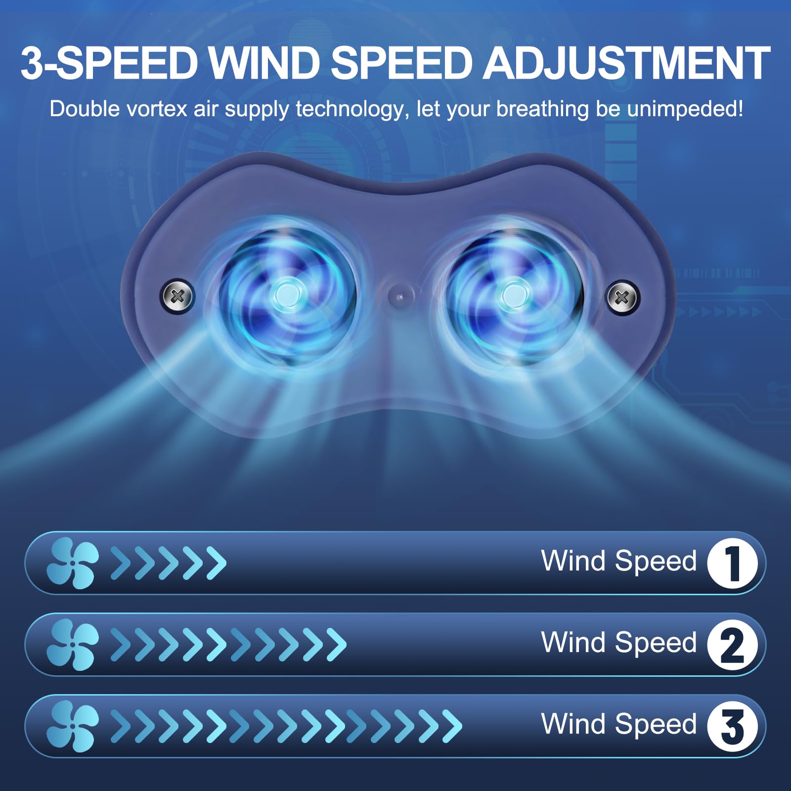 Redpee mini-turbo ventilateur, trois vitesses pour un flux d’air personnalisé.