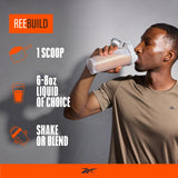 Verre avec shake ReeBuild vanille apres entrainement