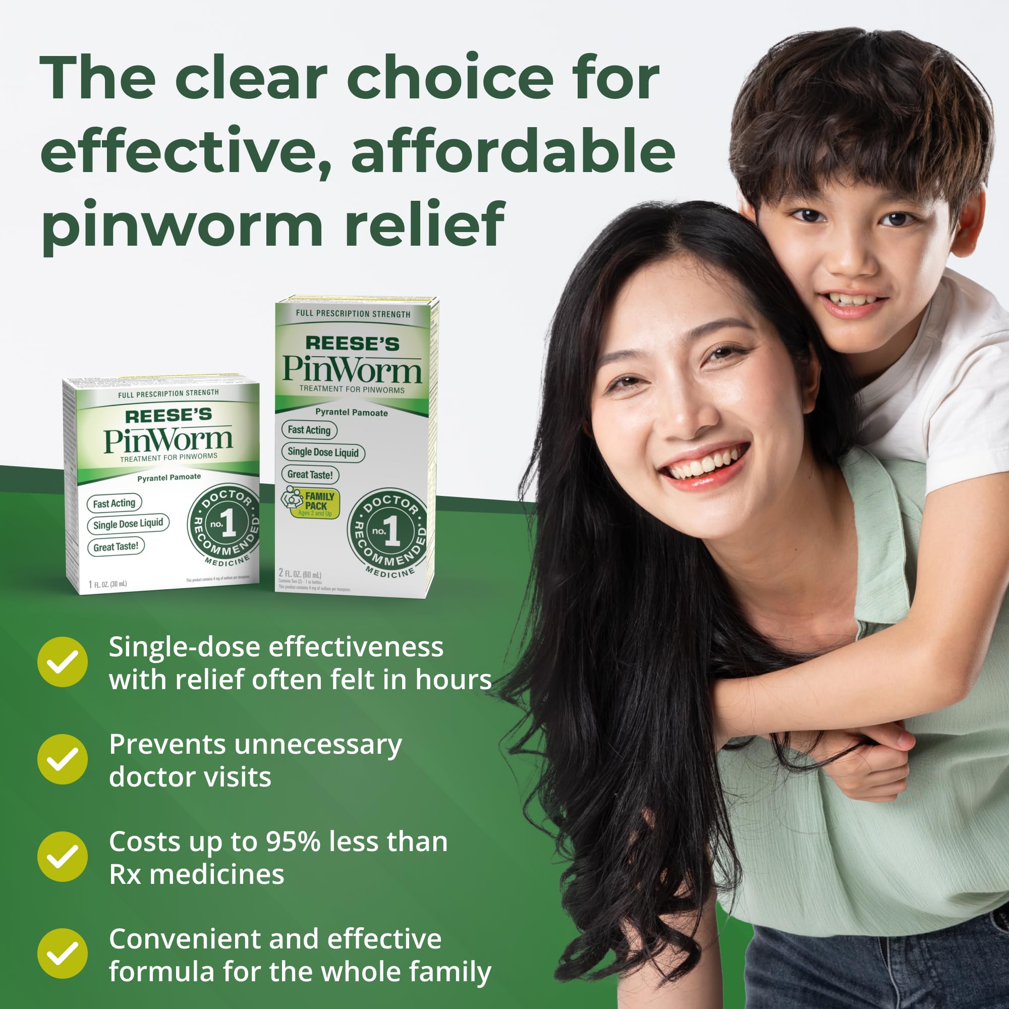 Goût banane du REESE'S PINWORM, pratique pour les enfants lors de l administration.