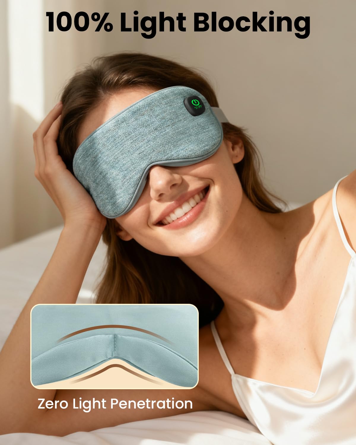 RefDAQ masque yeux chauffant arrêt automatique de 20 minutes.