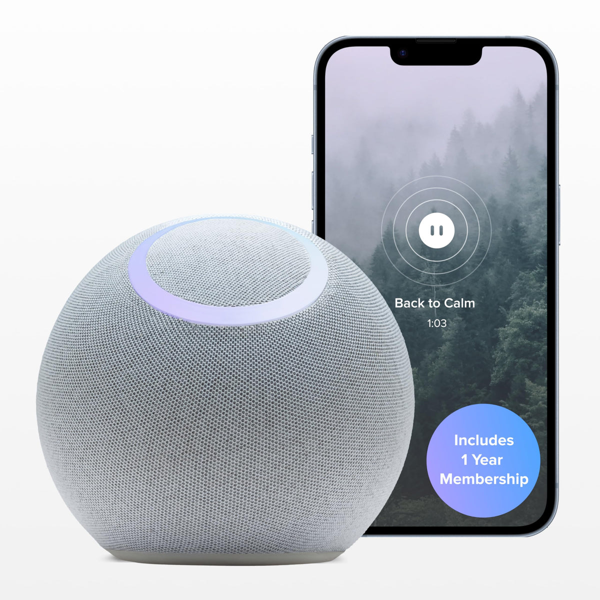 Reflect Orb capteur biofeedback dans la main pour faciliter la régulation émotionnelle.