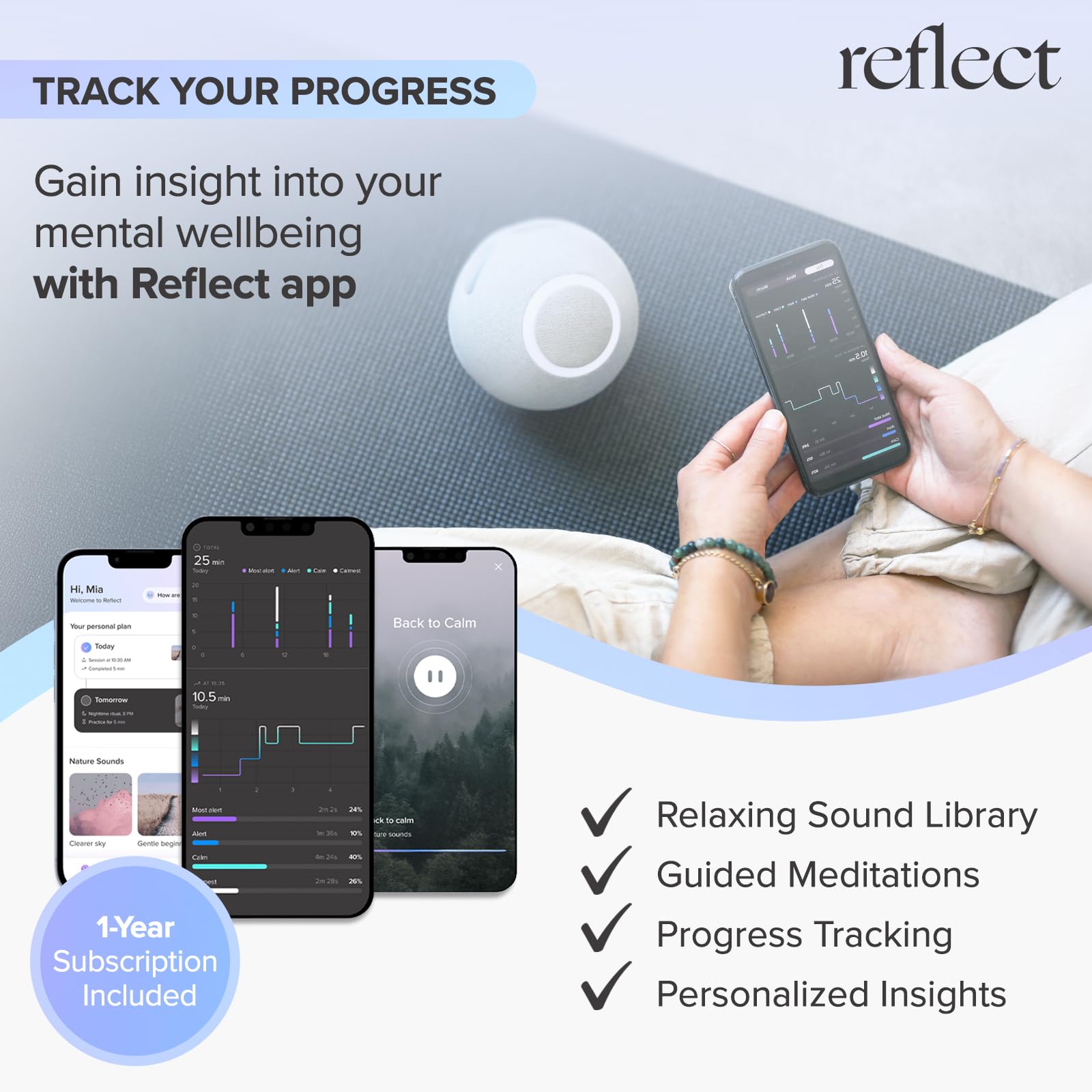 Reflect Orb peut améliorer concentration et sommeil grâce au biofeedback.
