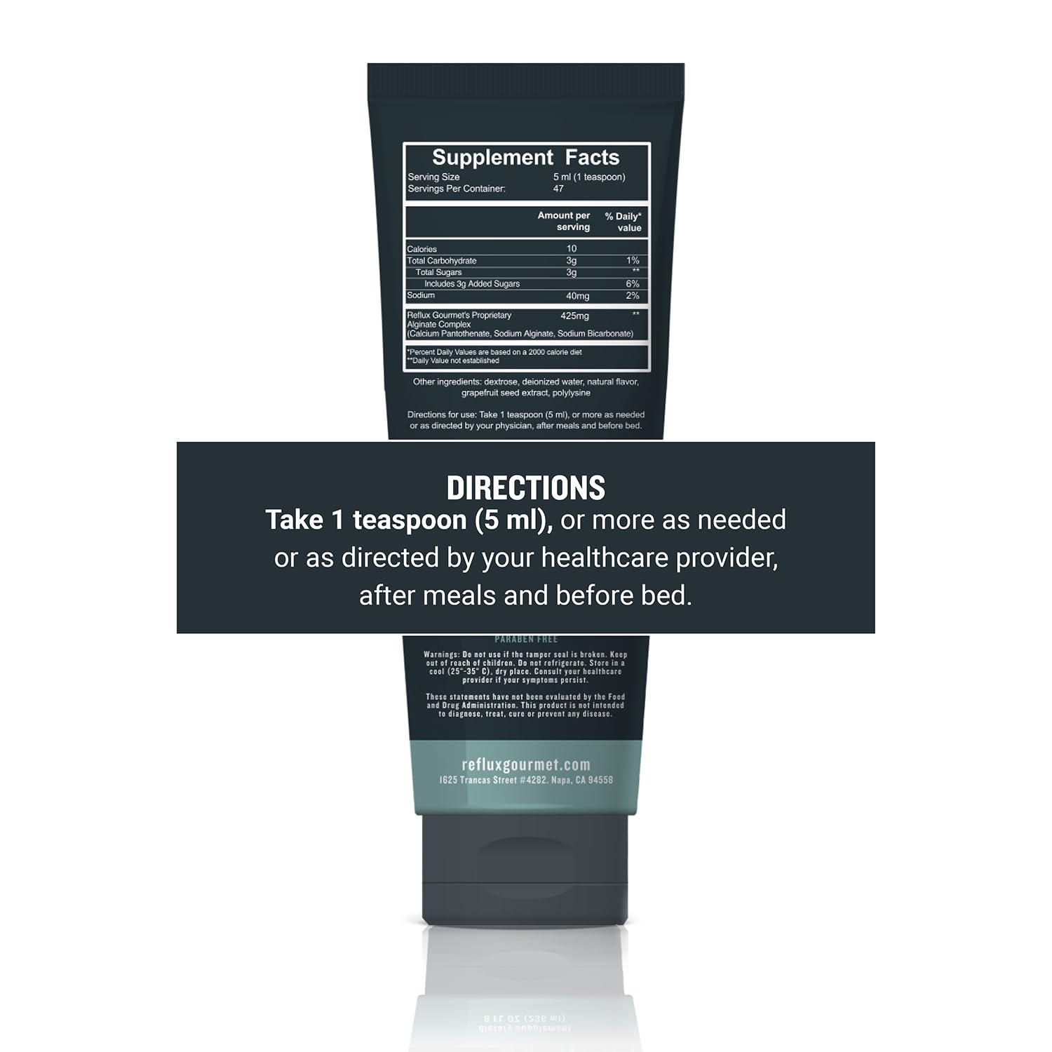 REFLUX GOURMET cuillère-dose 5ml — utilisation pratique après les repas.