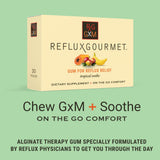 Gomme REFLUX GOURMET tropicale – ingrédients gingembre visibles, expérience sensorielle.
