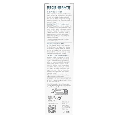 Regenerate Enamel Science – emballage pratique de 75 ml pour une utilisation à domicile et en déplacement.