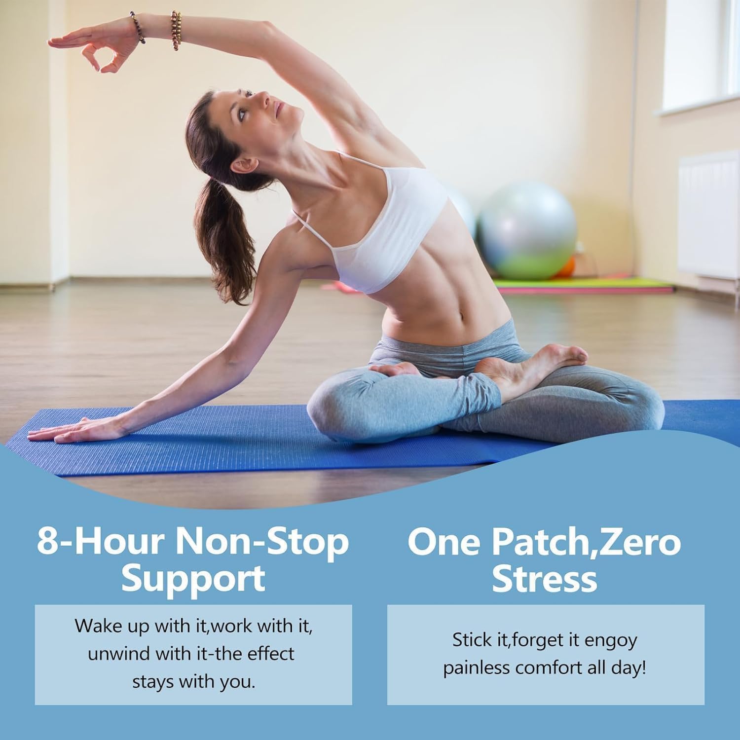 Adhésion sûre du patch RejuvaCare Ozempatch pendant l’activité quotidienne