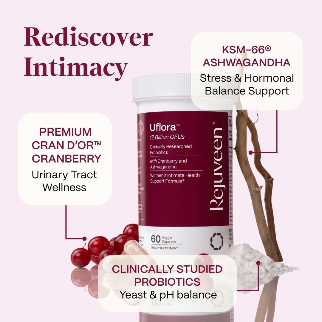 Extrait de cranberry Rejuveen Uflora: soutien potentiel de la santé urinaire.
