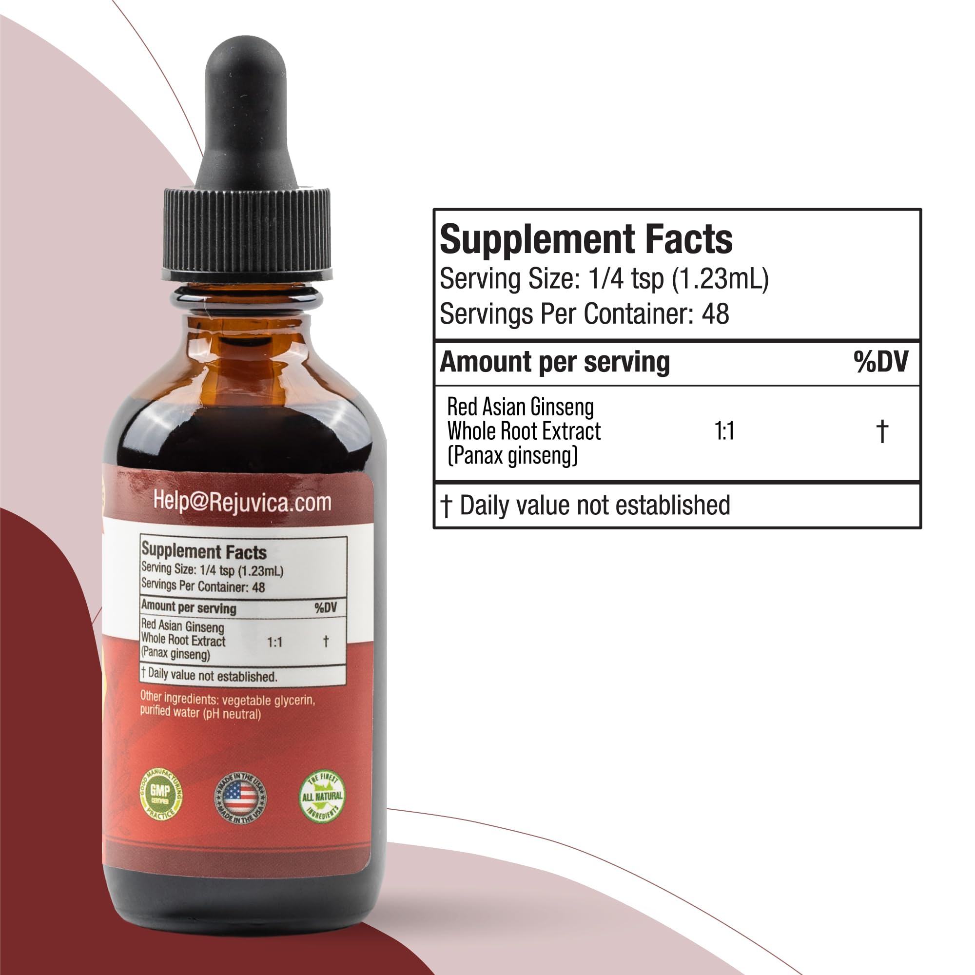 Rejuvica Health Active Ginseng: matières premières biologiques, cueillies à l'état sauvage pour une qualité.