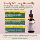 Rejuvica Health Balanced Femme, herbes sèches, soutien naturel pour l'équilibre quotidien.