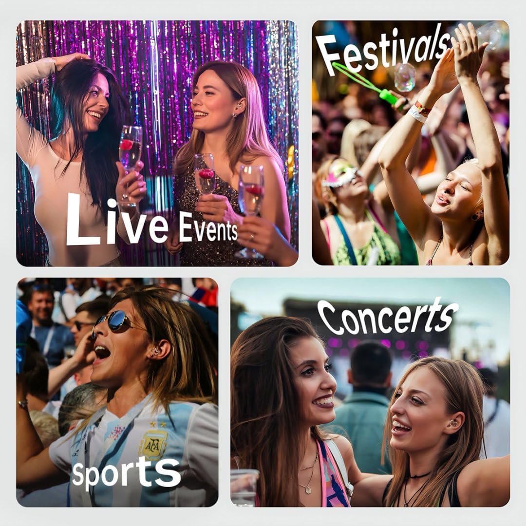 Relaxcharm bouchons concert utilisation-longue-duree : parfait pour festivals et concerts en intérieur.