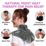 RelaxCoo chauffe-cou lesté gris, reste en place pendant vos activités.