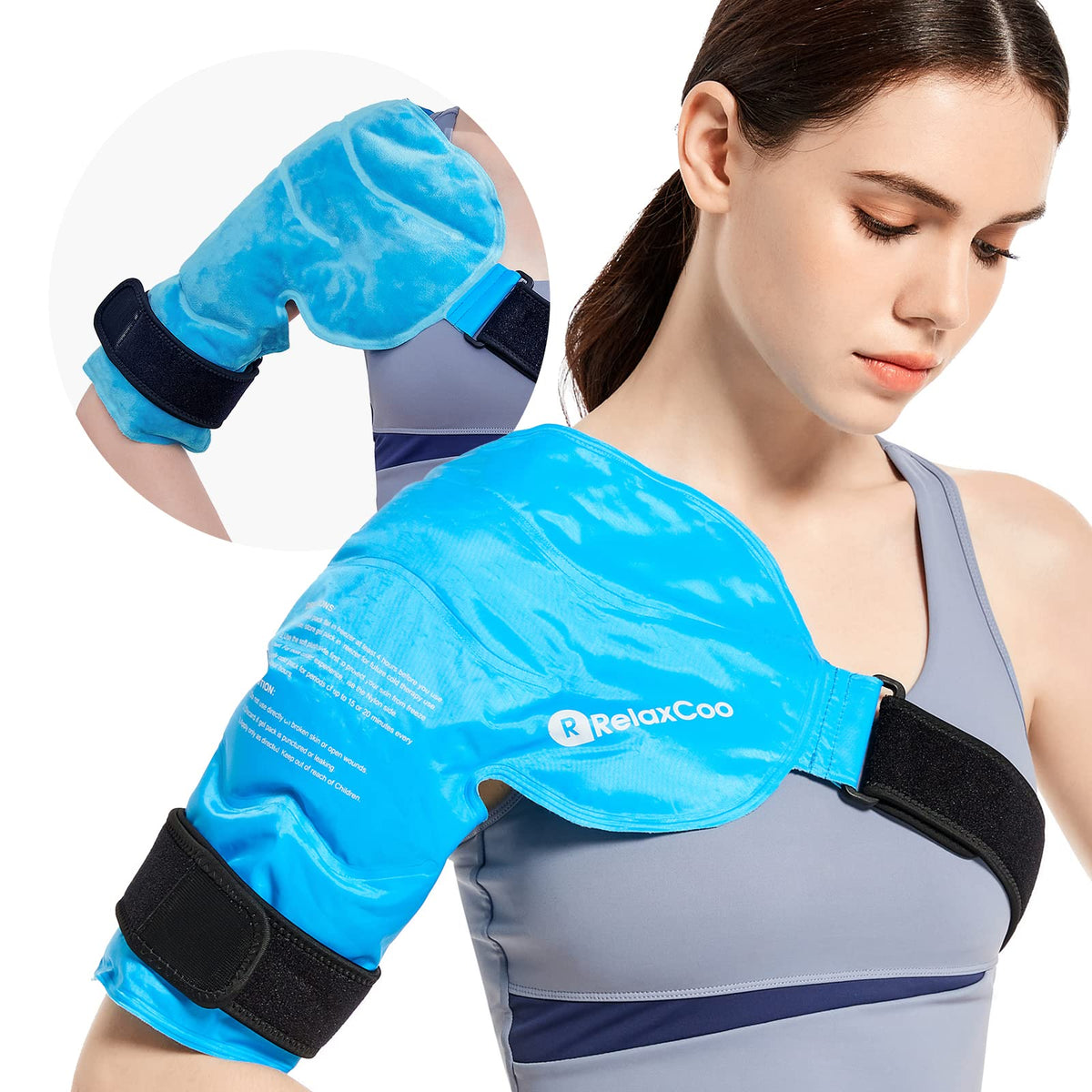 RelaxCoo compresse glace epaule en pose confortable pour soulager les tensions.