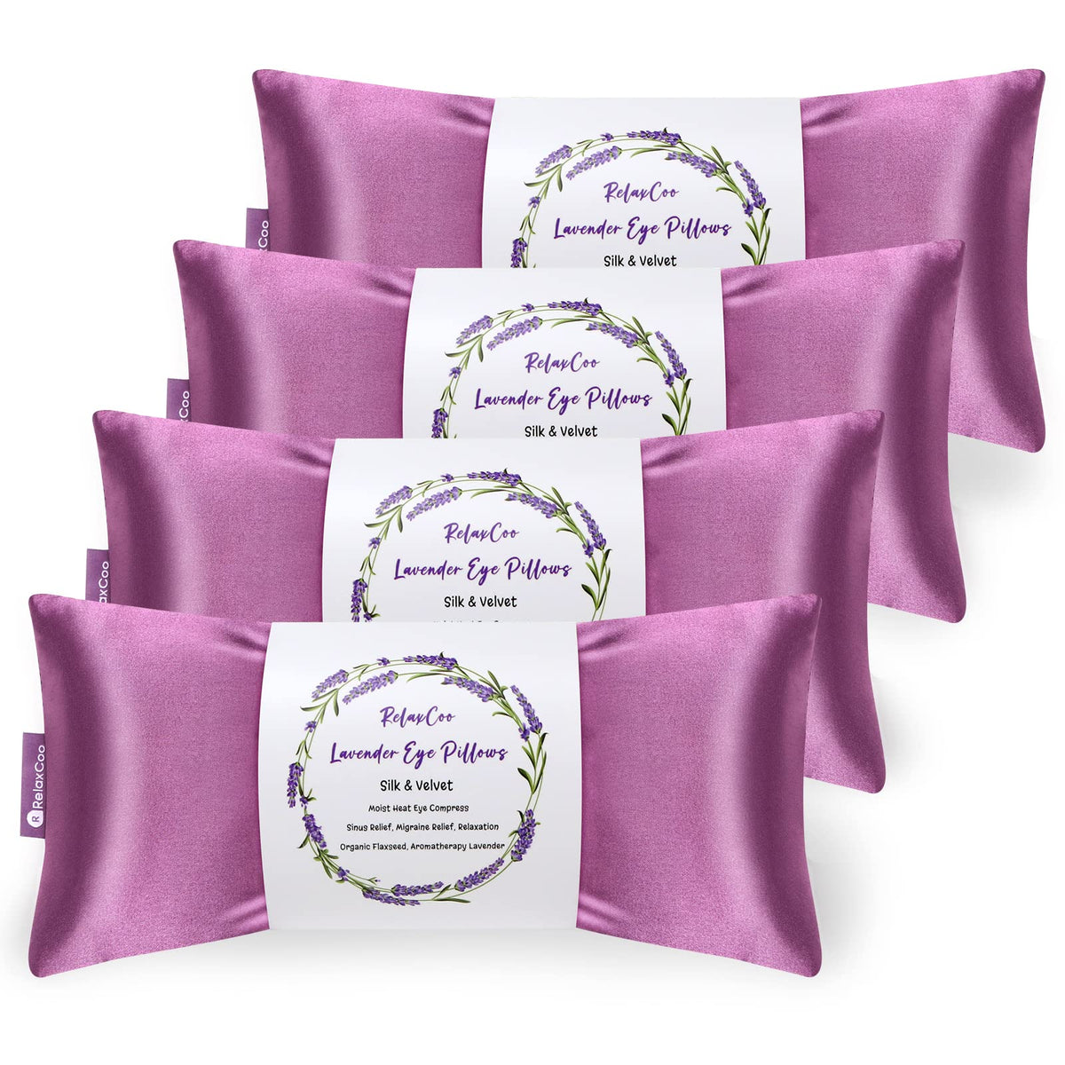 Coussin RelaxCoo lavande pour détente et sommeil.