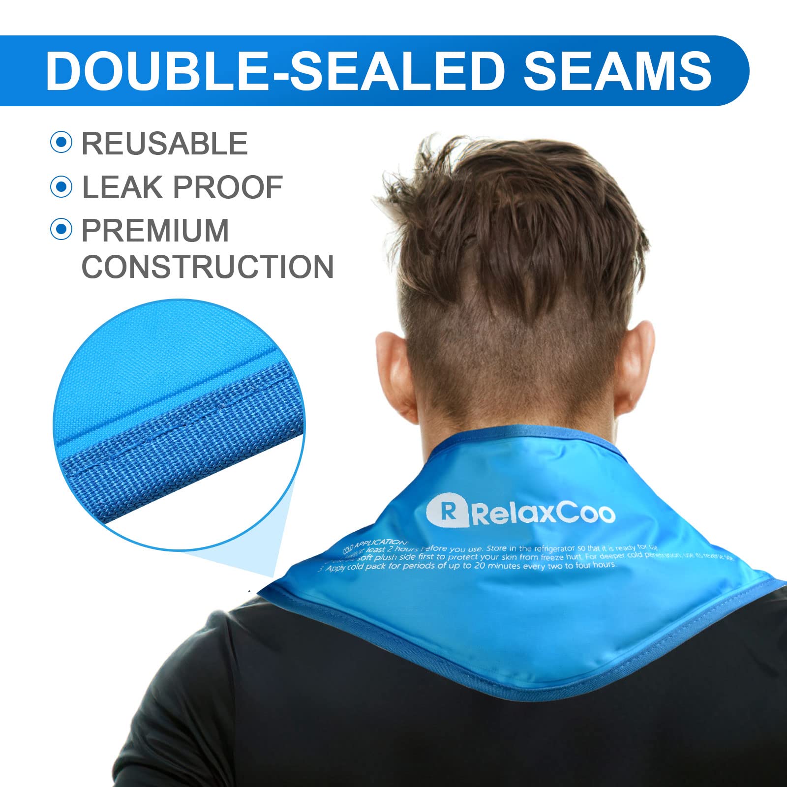 RelaxCoo dimensions cervicale-epaule: grande couverture pour le cou et les épaules.