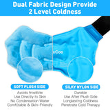 Face nylon froid intense de l’attelle RelaxCoo pour cheville, refroidissement renforcé selon le besoin.