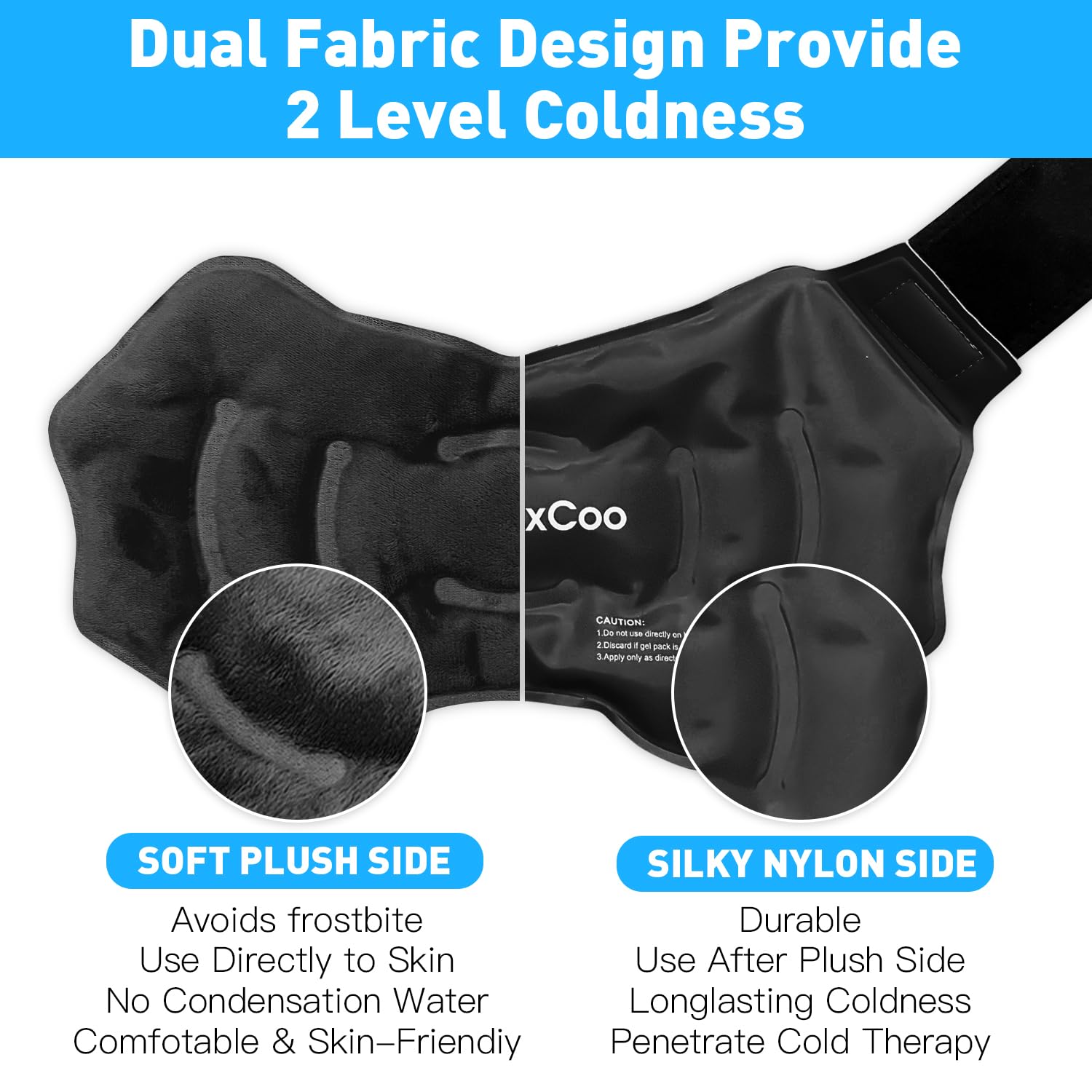 RelaxCoo face nylon: refroidissement intense pour les zones sensibles.