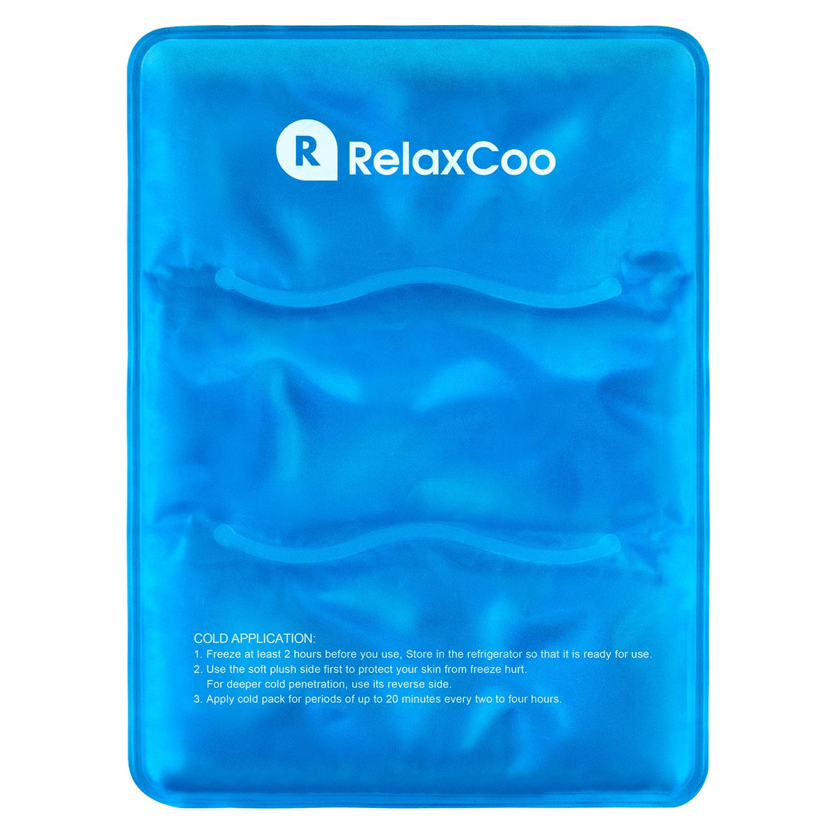 RelaxCoo gel glace 11x14-5 pouces avec housse douce, idéal pour les zones ciblées