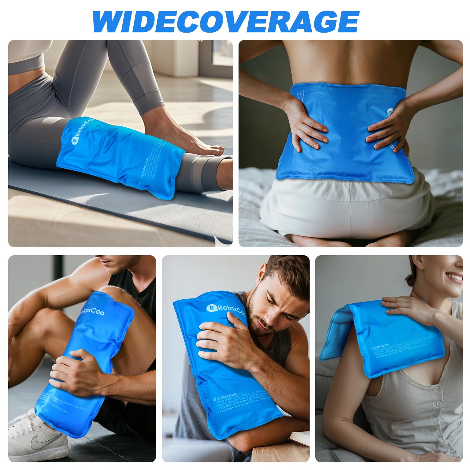 RelaxCoo grande poche de gel, soutien après entorse ou inflammation