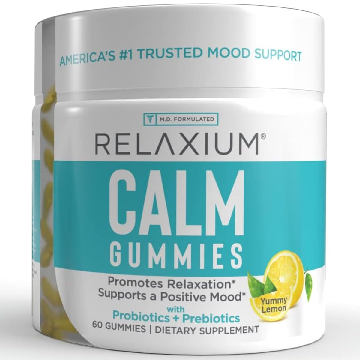 Relaxium gommes dans la bouteille, soutien calme quotidien.