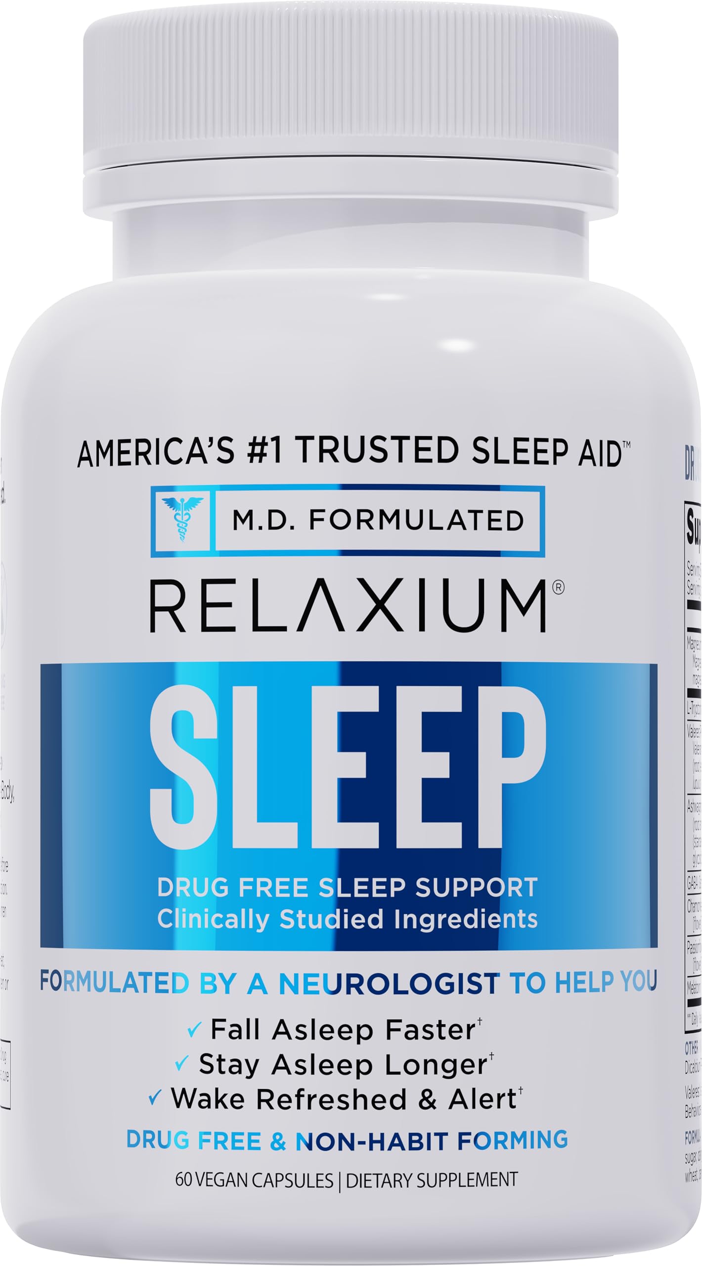 Relaxium Sommeil : capsules dans la boîte, soutien potentiel au sommeil nocturne.