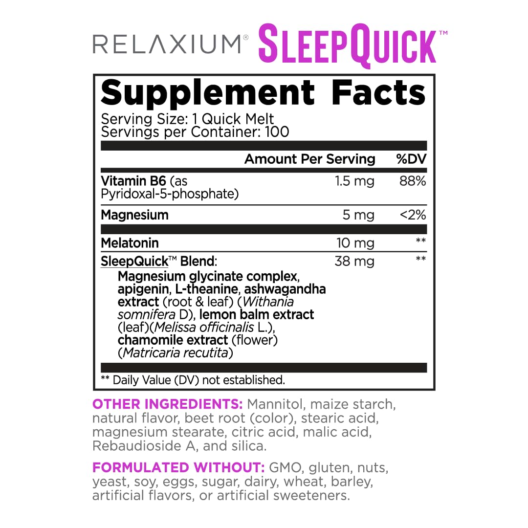 Relaxium Sommeil Mélts – bouteille fermée, format pratique et facile.
