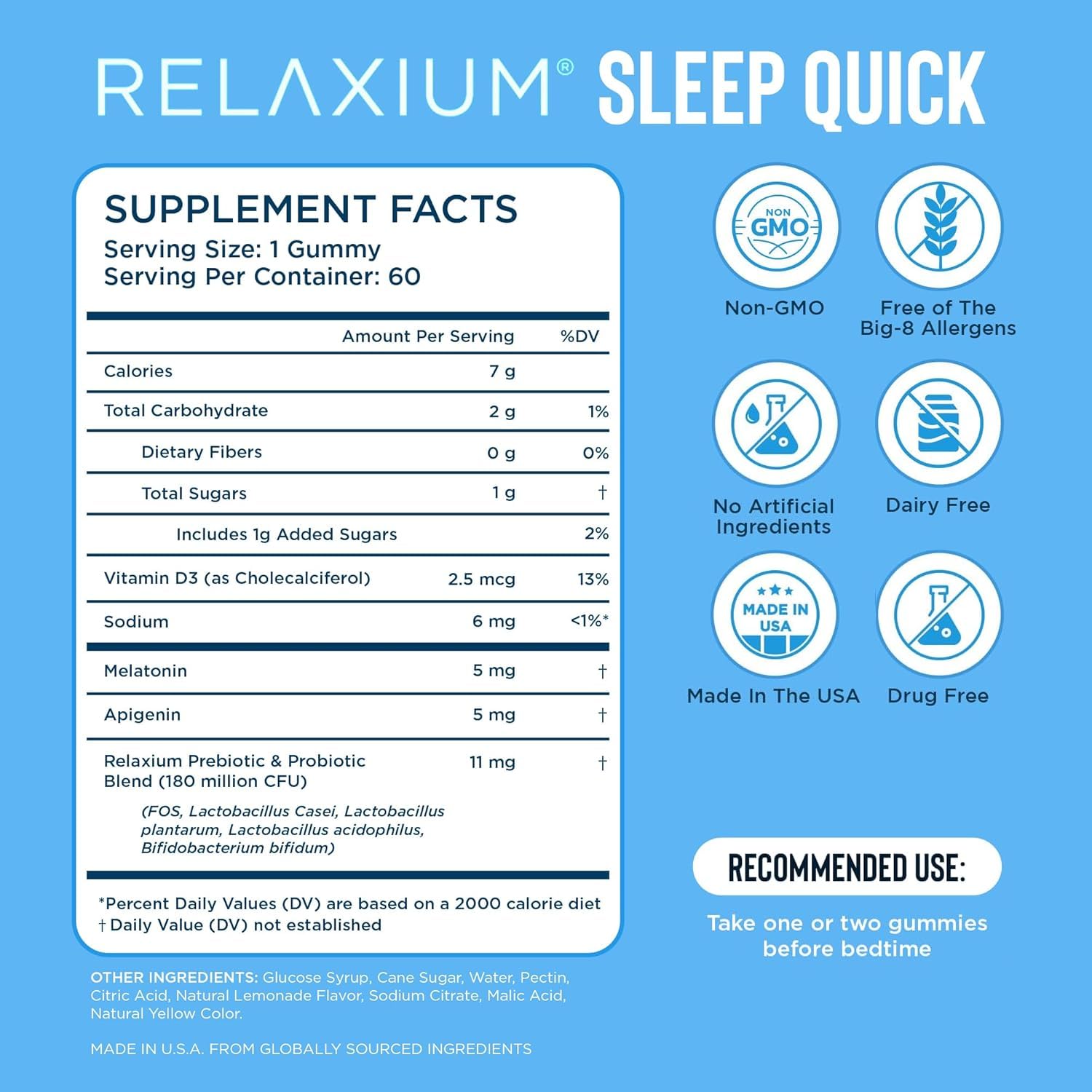 Gros plan sur la gomme citron Relaxium Sommeil Rapide prête à mâcher