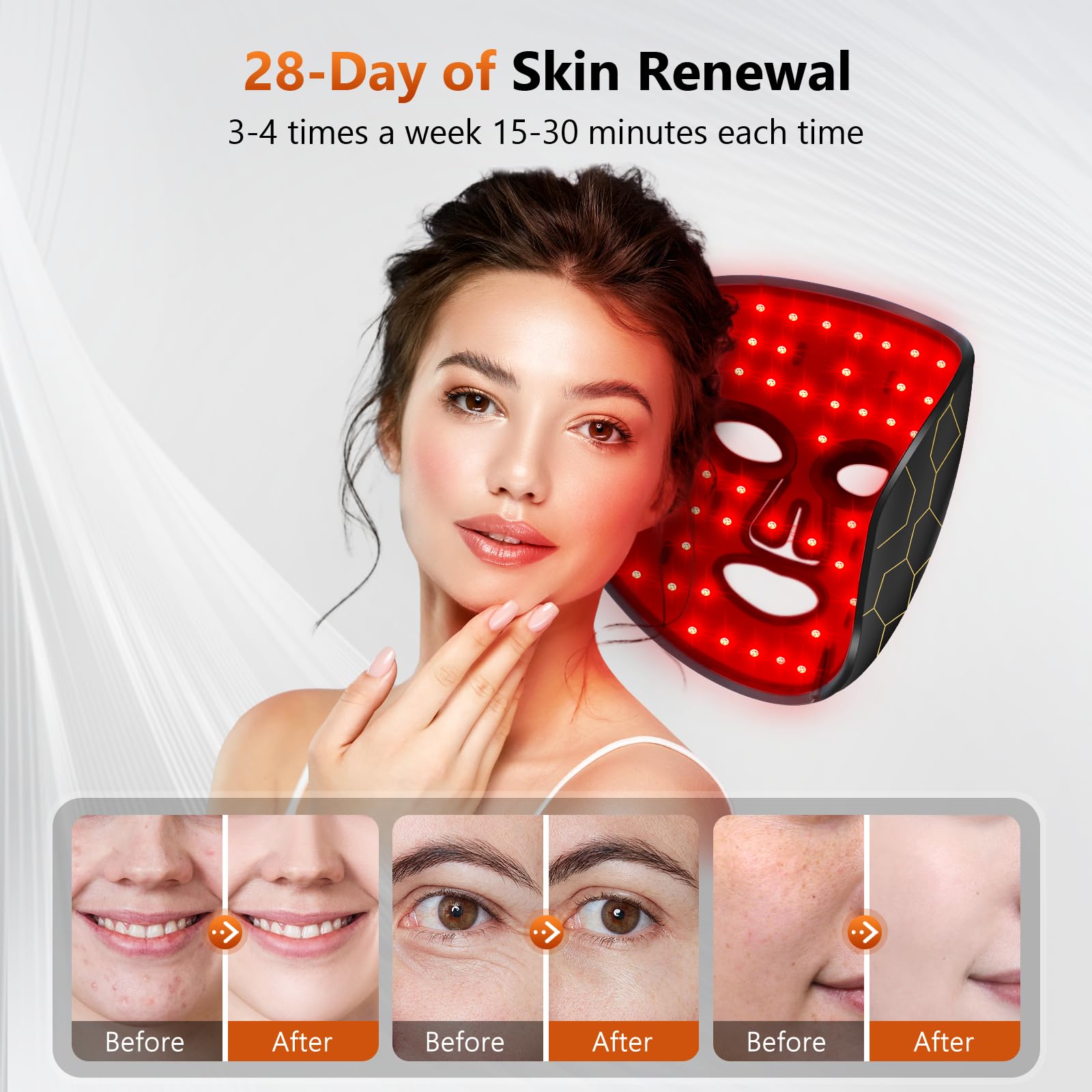 Masque RELEXNOW en silicone doux, confort pendant la séance