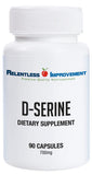 Relentless Improvement D-Serine : bouteille de gélules véganes pour le soutien cognitif.