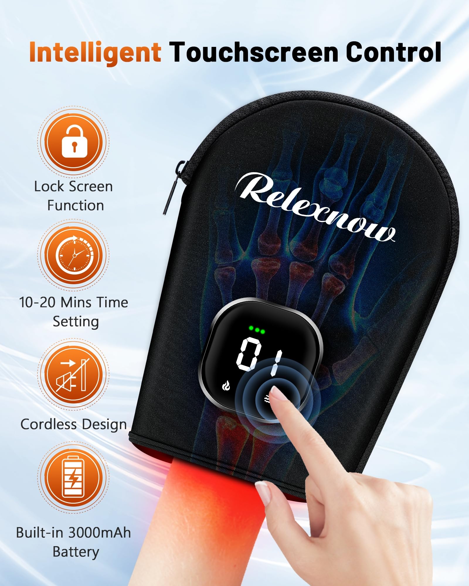 RELEXNOW gants sans fil, portables à domicile, au travail ou en voyage.