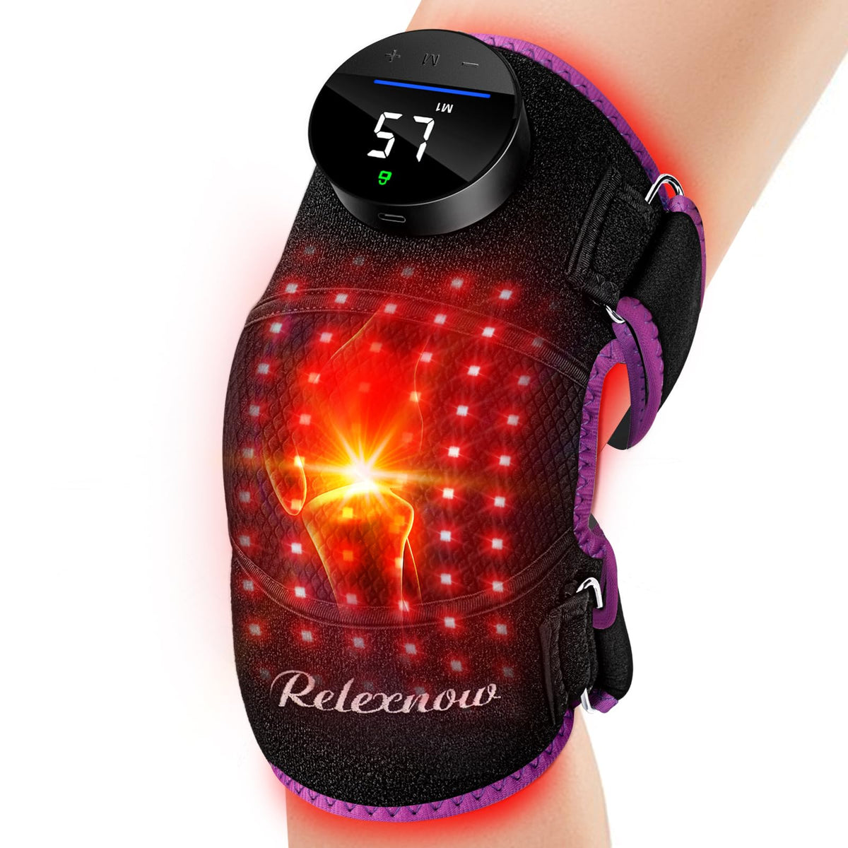 RELEXNOW genoutherapie lumière rouge et chaleur pour soulager les tensions articulaires.