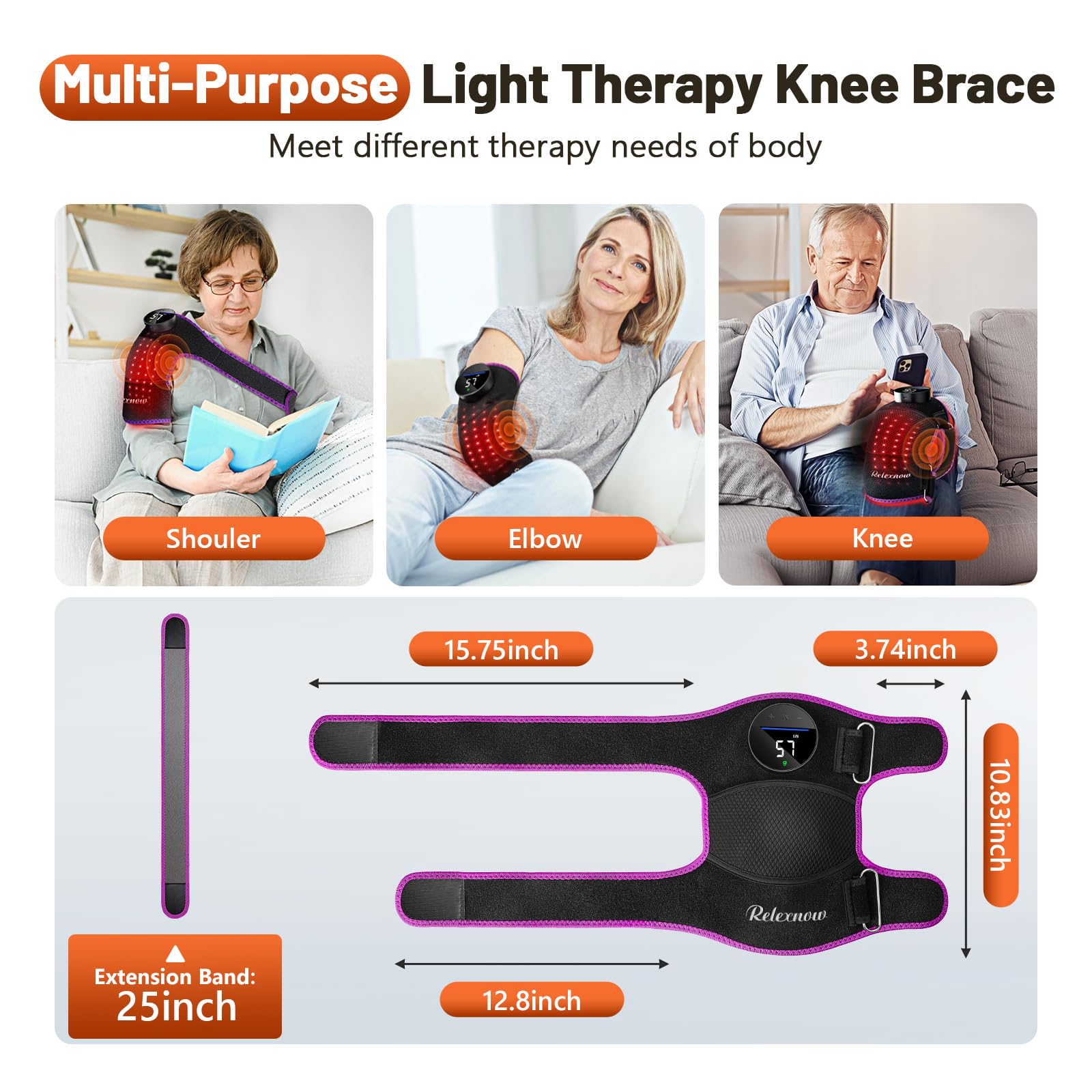 RELEXNOW massage vibration et chaleur à trois niveaux pour le confort.