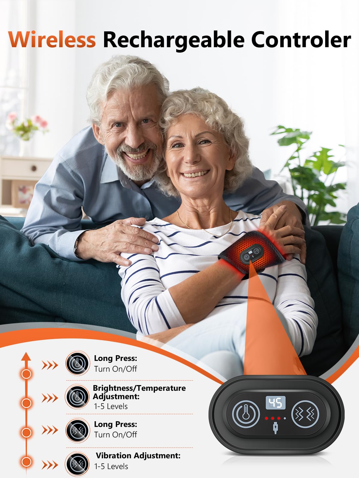 RELEXNOW Poignet – utilisation sans fil à domicile pour thérapie pratique.