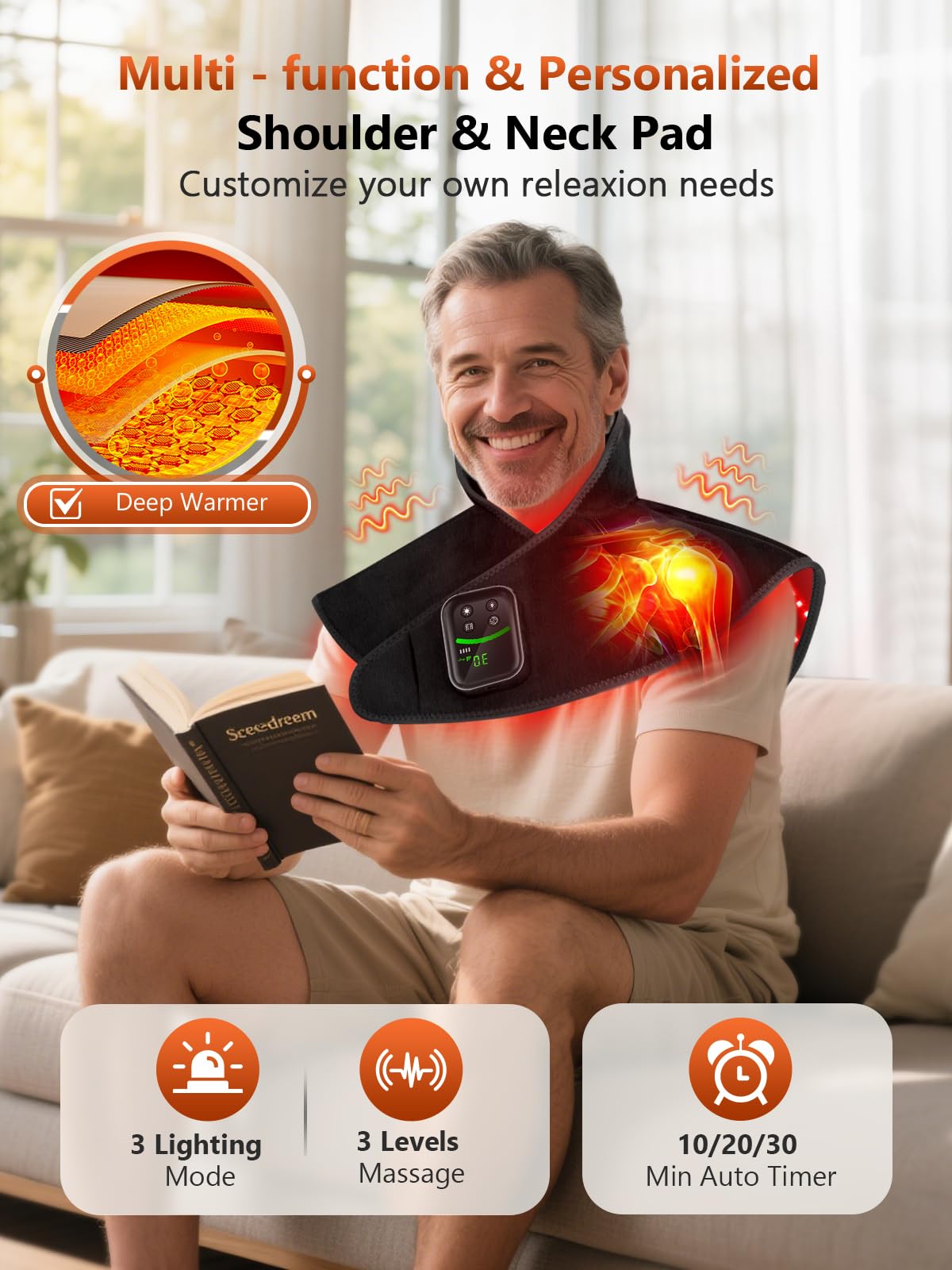 RELEXNOW thérapie lumière infrarouge pour épaule et nuque