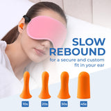 Reli bouchons d’oreille en mousse, voyage compact et hygiénique