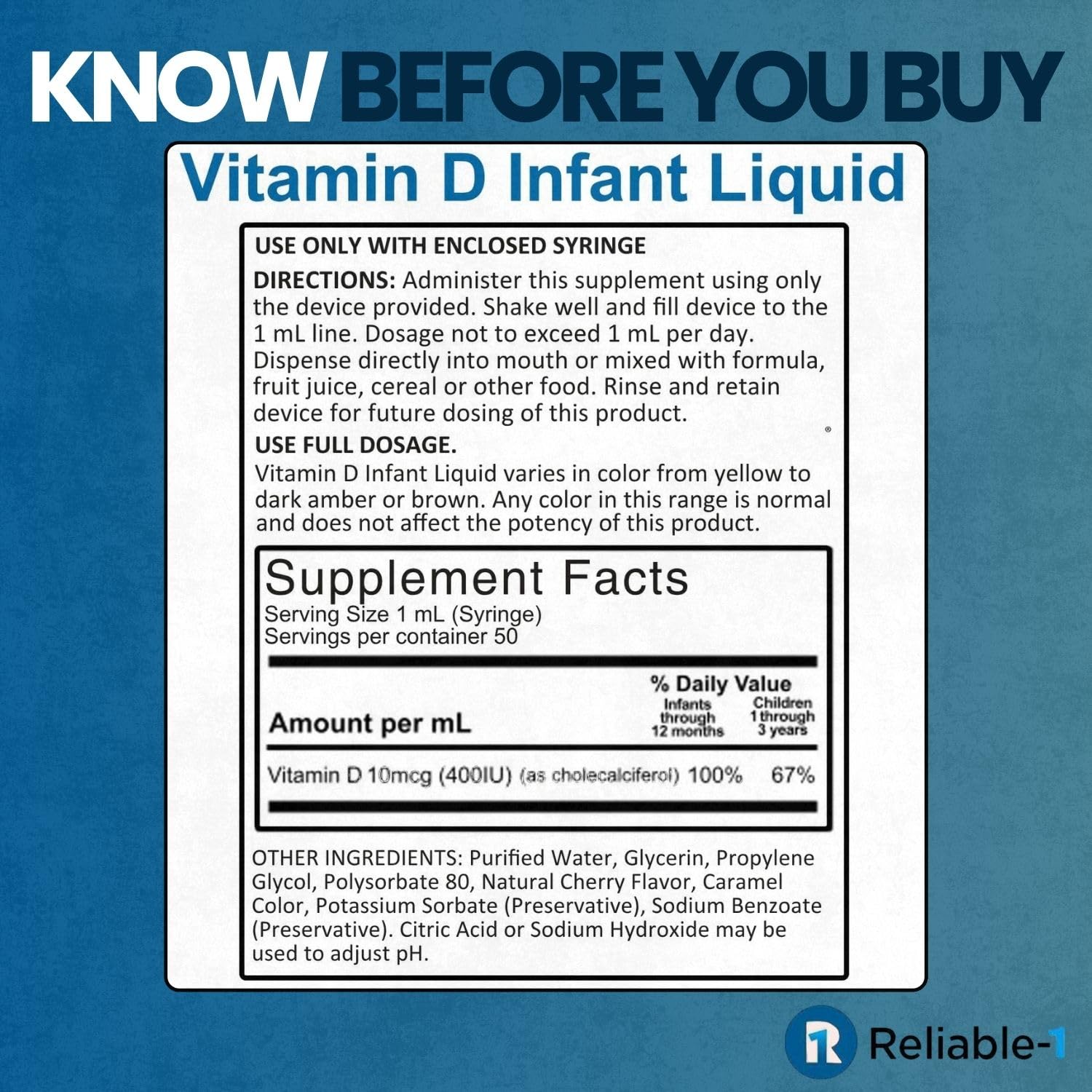 Moment vitamine quotidien Reliable-1, routine simple et agréable pour bébé