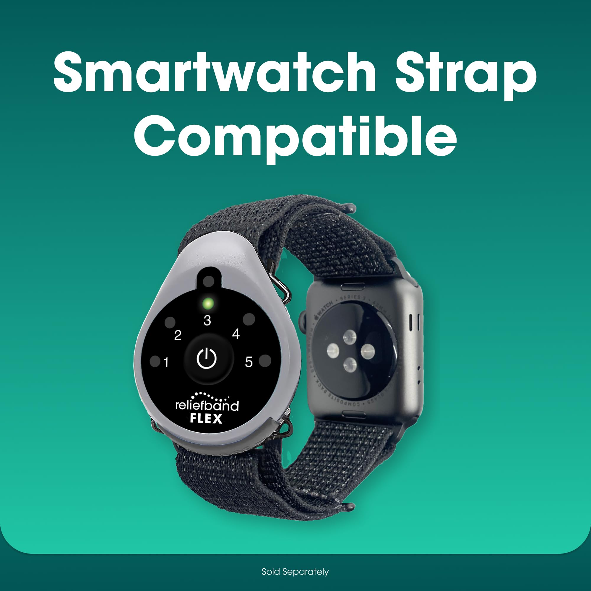 Gel conductif appliqué sur Reliefband Flex pour une stimulation efficace.