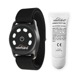 Reliefband Sport sur le poignet soulage rapidement les nausées lors des trajets.