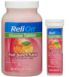 ReliOn Glucose – bouteille portable de 50 comprimés, pratique pour vos déplacements.