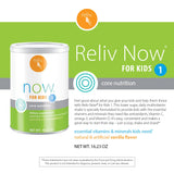 RELIV Now pour enfants vanille : dose prête à doser et mélanger.