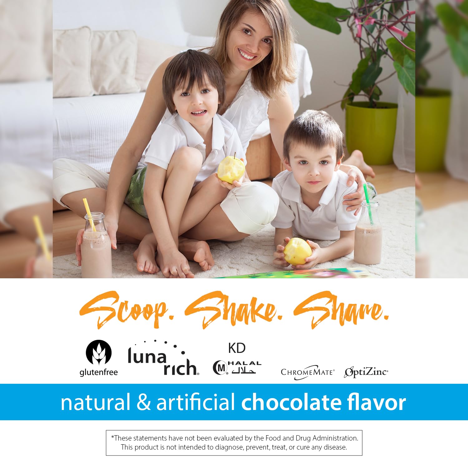 RELIV Now pour Enfants Chocolat — packaging transparent avec indication de la fabrication.
