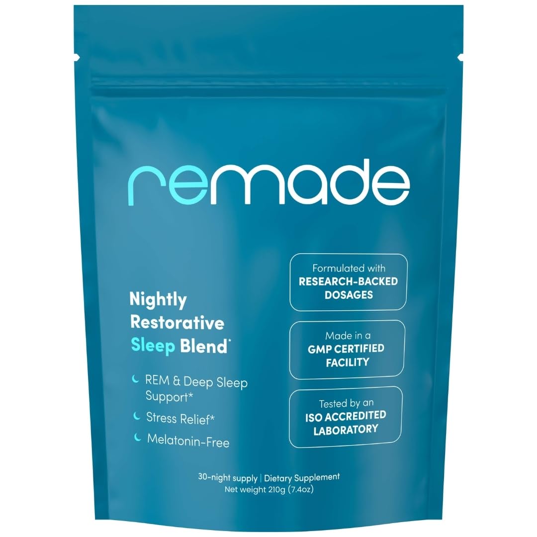 Remade Sommeil Naturel sans mélatonine: flacon pratique pour votre routine nocturne.