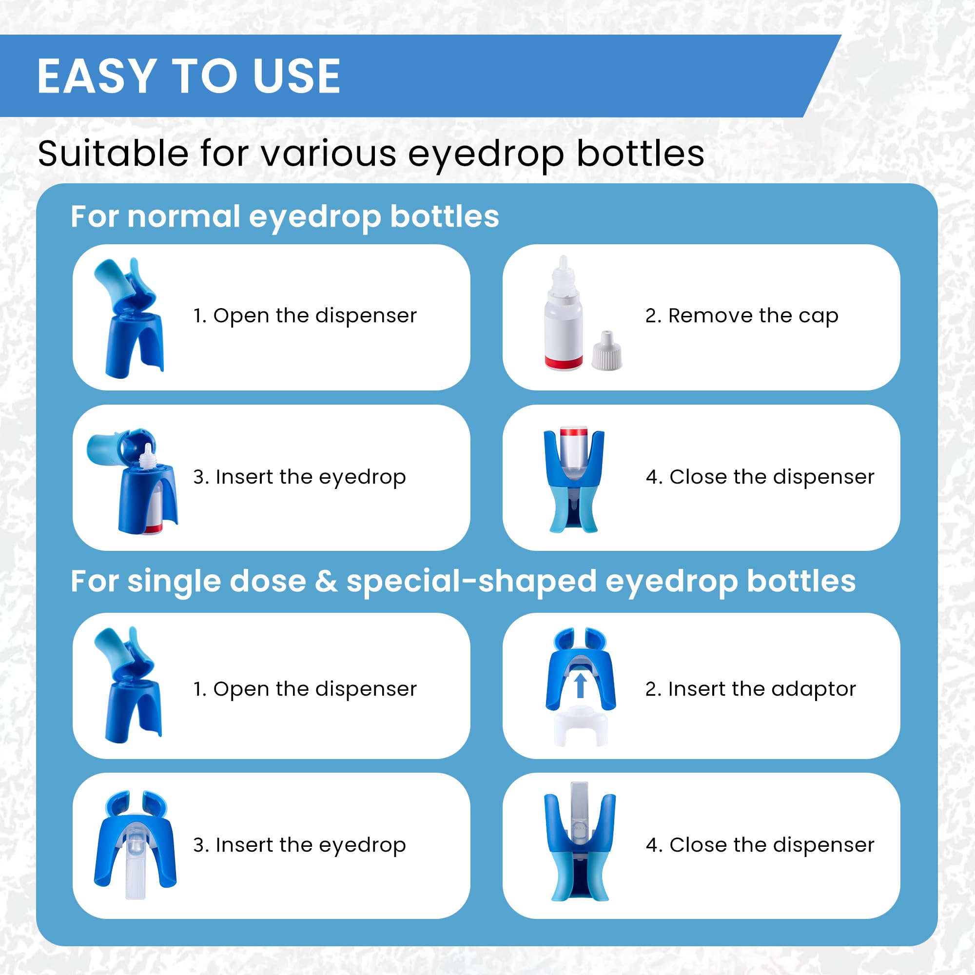 Adaptateur silicone universel Remedic pour bouteilles et gouttes.