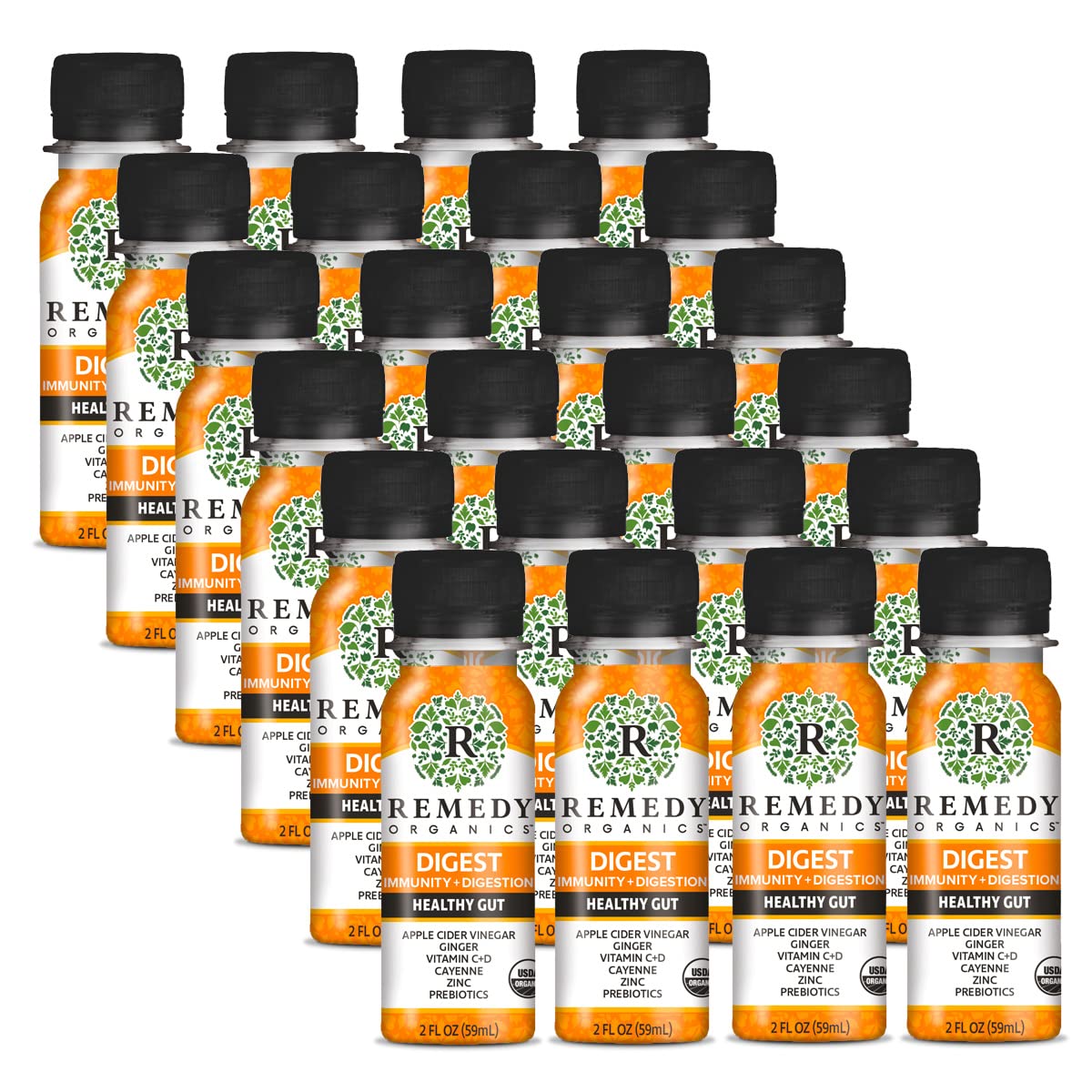 Remedy Organics Immunity Plus Shot: bouteille prête à booster l'énergie naturelle.