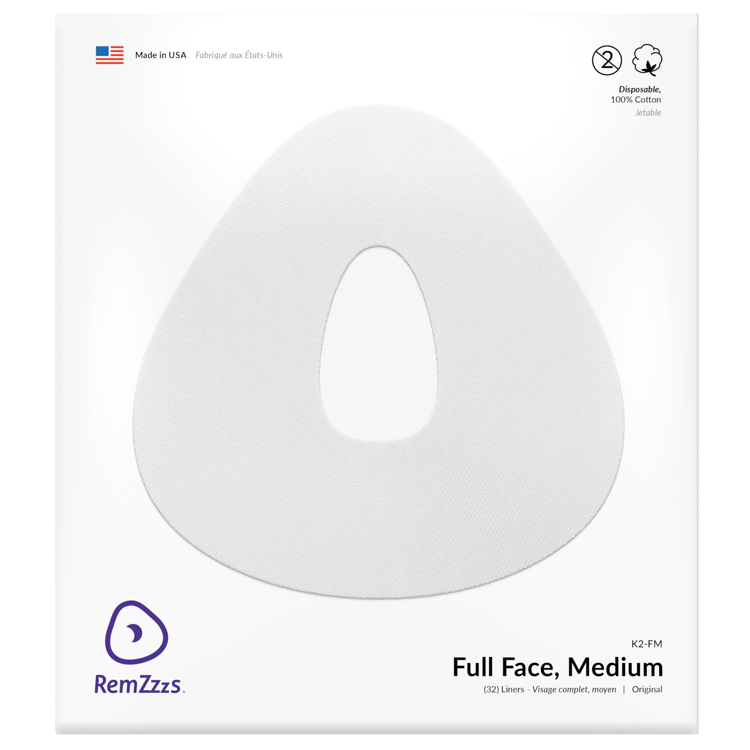 RemZzzs K2-FM, emballage des liners pour une utilisation pratique.
