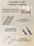 Coffret élégant Rena Chris contenant stylo et gua sha en inox.