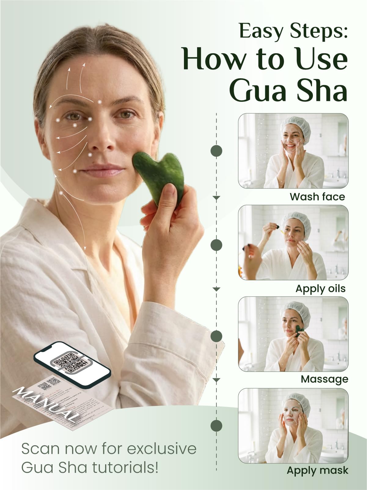 Rena Chris gua sha joues et pommettes sculptées favorisant la circulation.