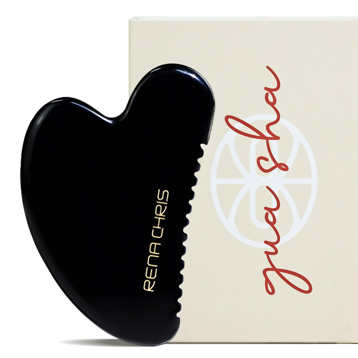 Rena Chris gua sha obsidienne pour le visage, outil de massage tonifiant