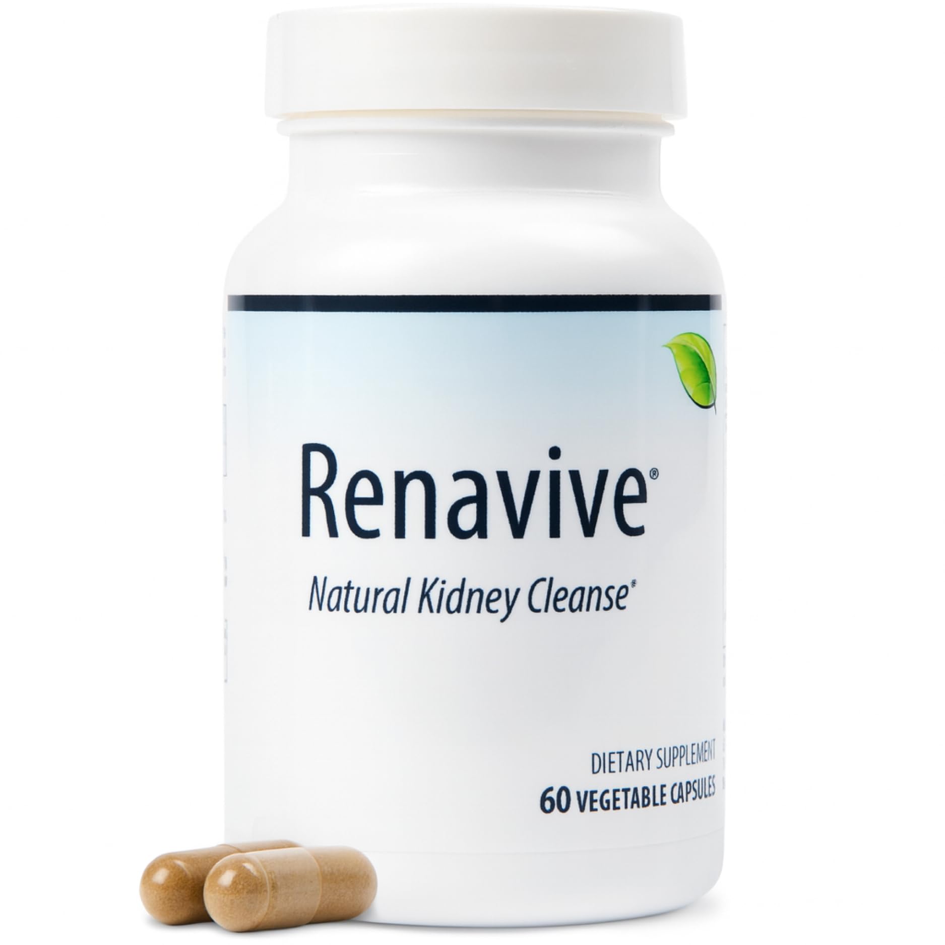 Renavive: bouteille montrant le packaging pour un soutien rénal potentiel