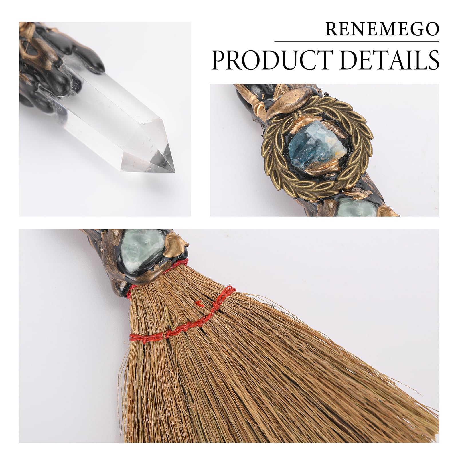 RENEMEGO quartz cristal détail balai – énergie apaisante